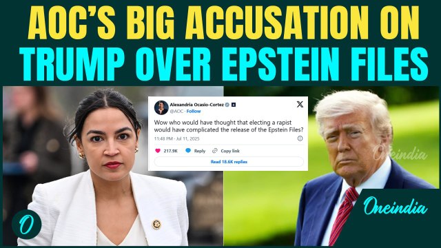 ‘Trump Is A R*Pist’ AOC Vs Trump EXPLODES As AOC Calls Trump A ‘R*pist’ In Epstein Post
