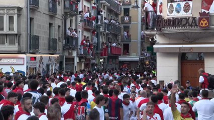 Sanfermines 2025 | Cinco corredores asistidos por traumatismos en el sexto encierro