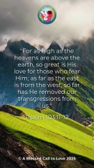 Verse of the Day: Psalm 103:11-12 🕊️🙏