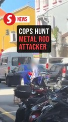 Police track man who vandalised car with metal rod