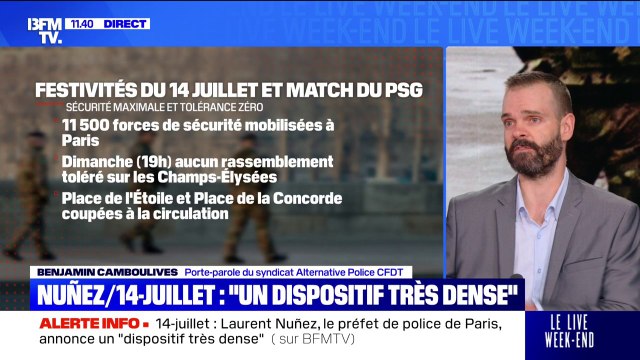 Il y a eu des rappels d'agents en repos pour encadrer le dispositif de sécurité du week-end du 14-Juillet, explique le porte-parole d'Alternative Police