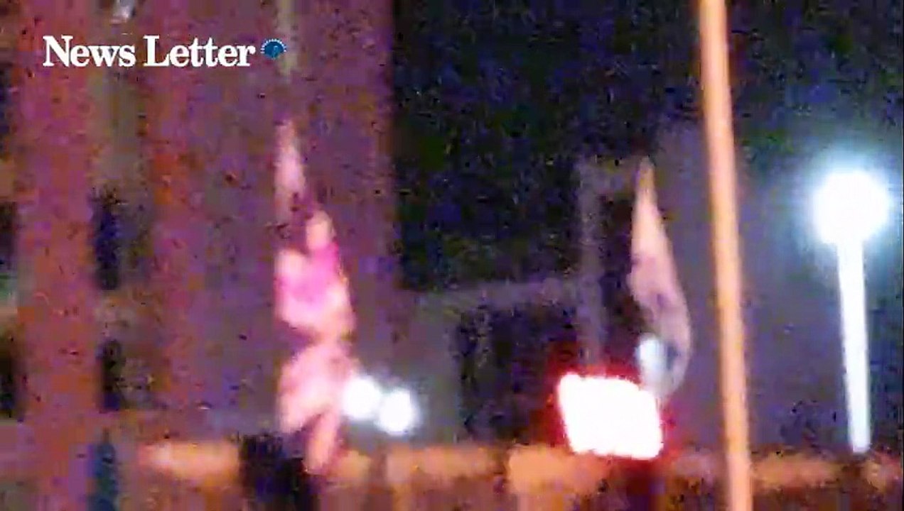 The Sandy Row eleventh night bonfire near Belfast city centre