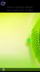 how to choose default app mode dark or light