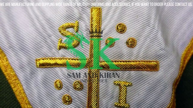 Incognito Superior Initiator Collar, White Masonic Collar SII Martinist collar, Martinist Regalia