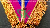 Provincial Mark Collar Pink & Blue with Gold Fringe, Masonic Provincial Mark Collar