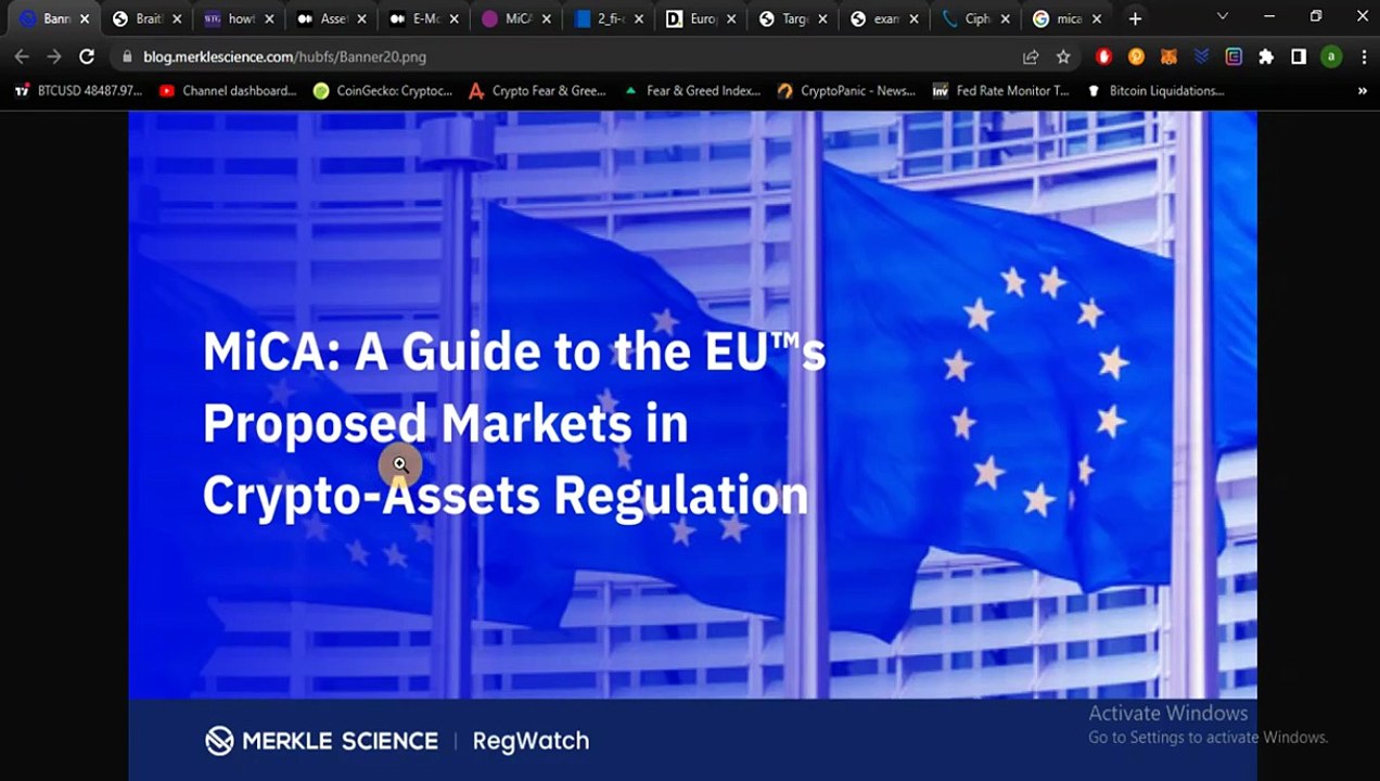 Крипто техничка анализа Напреден курс 50. MICA - Регулатива на крипто маркети во ЕУ