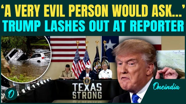 Trump Calls Reporter “Evil” Over Texas Flood Warning Question, Defends FEMA Funding And Abbott