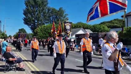 East Antrim Combine 2025 Twelfth celebrations in Glengormley