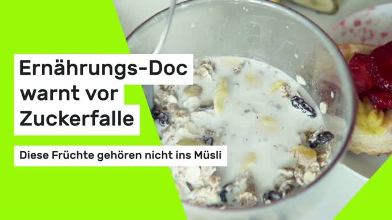 Ernährungs-Doc warnt vor Zuckerfalle: Diese Früchte gehören nicht ins Müsli