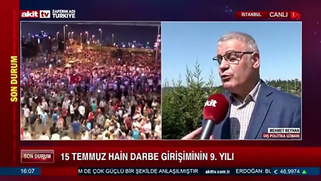 Dış Politika Yazarı Mehmet Beyhan, 15 Temmuz hain darbe girişimine dair yaşananları anlattı.
