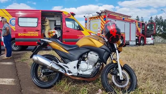 Motociclista fica ferido em acidente na BR-467, em Cascavel