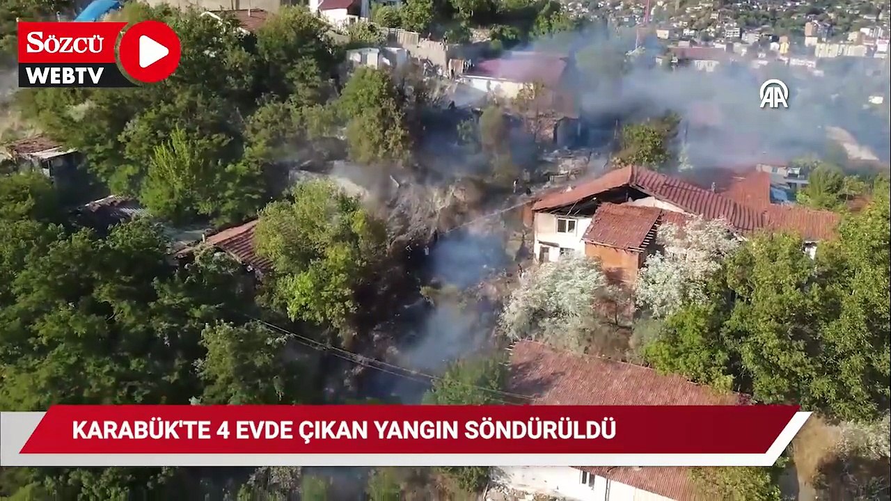 Karabük'te 4 evde çıkan yangın söndürüldü