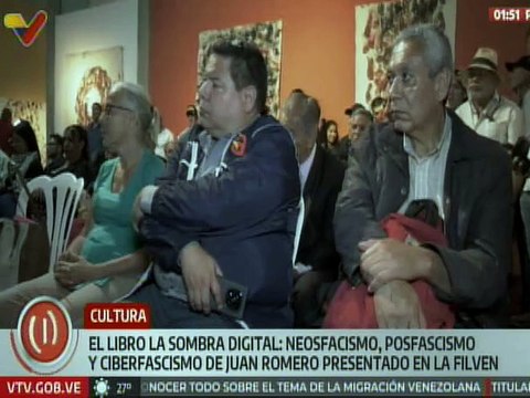 Presentan en la 21° edición de la Filven el libro La Sombra Digital del escritor Juan Romero