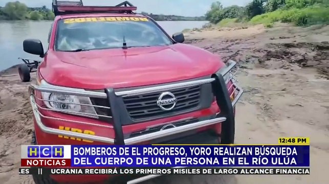 El Cuerpo de Bomberos de El Progreso, Yoro, buscan el cuerpo de una persona en el río Ulúa