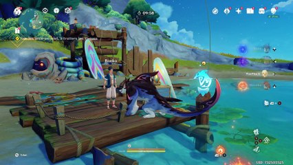 Genshin Impact Nathlan Sur les arc en ciel à travers les vagues