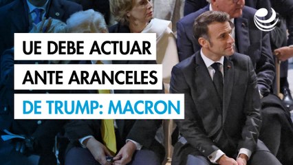 Macron dice que la UE debe prepararse para tomar represalias contra aranceles de Trump