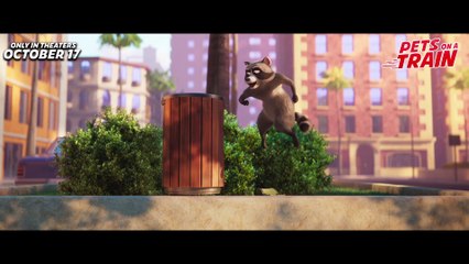 Pets on a Train Trailer