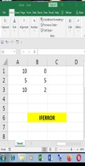 iferror function example in Excel