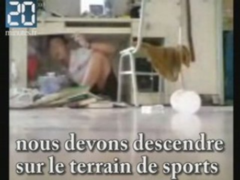 Tremblement de terre en Chine vidéo étudiante sous-titrée