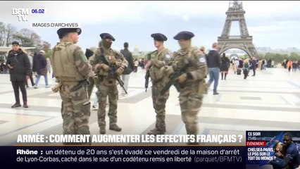 Quelles sont les options à disposition du gouvernement pour augmenter les effectifs de l'armée française?