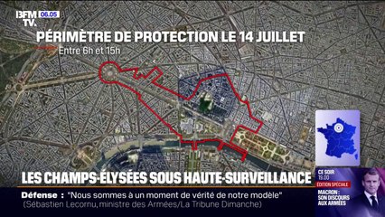 Pour le défilé du 14-Juillet, les Champs-Élysées sous haute surveillance, avec près de 11.500 forces de l'ordre mobilisées à Paris