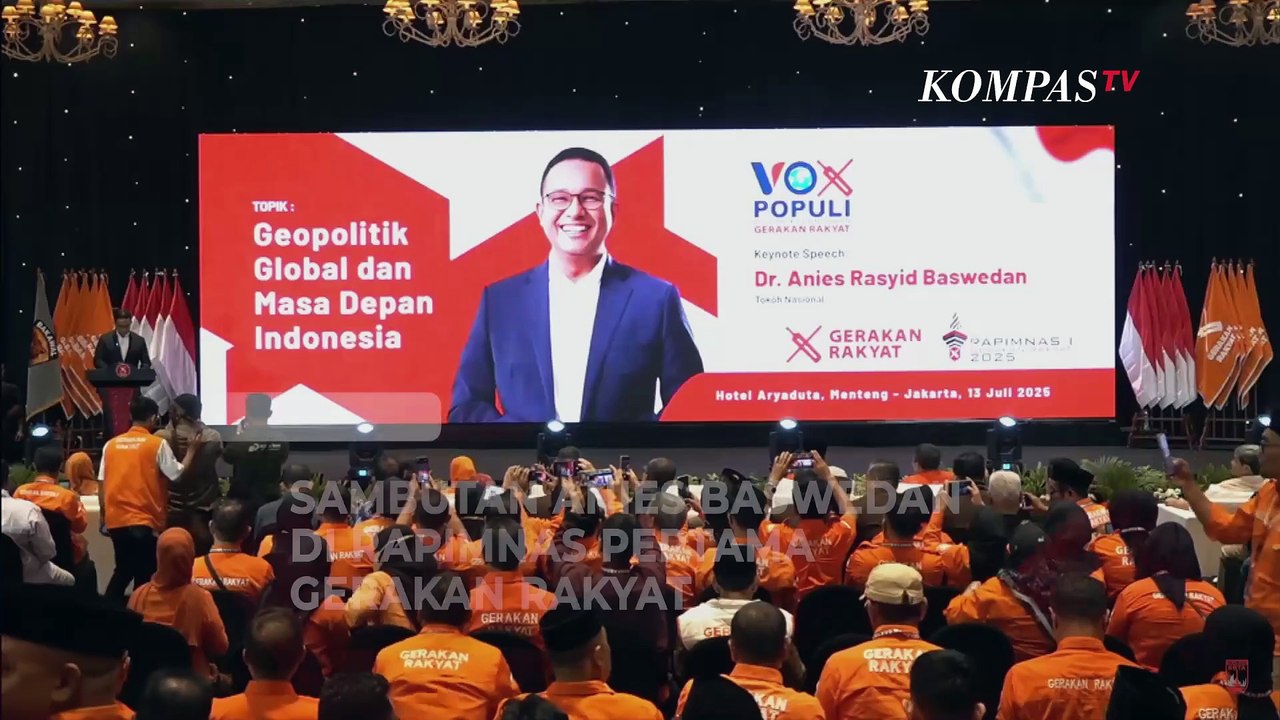 [FULL] Sambutan Anies Baswedan di Rapimnas Perdana Gerakan Rakyat: Bicara Geopolitik-Perubahan