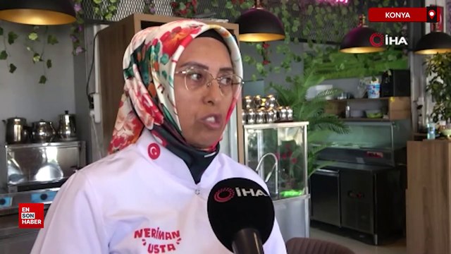 Konya'da etli ekmek kadın ustanın elinde lezzet buluyor