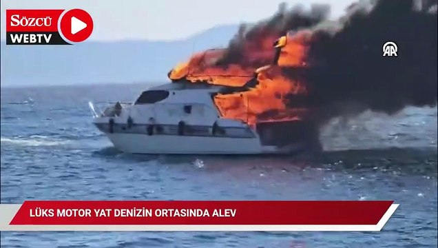 İzmir'de yangın çıkan motoryat kullanılamaz hale geldi
