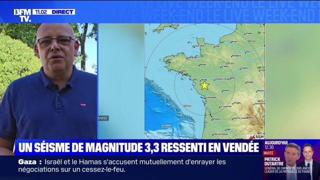 Séisme en Vendée: On a senti une explosion et les maisons ont tremblé , assure Florent Limouzin (maire de Montaigu-Vendée)