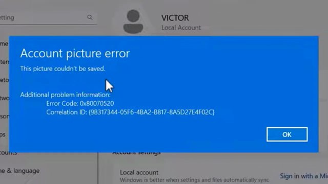 Fix Account Picture Error - This Picture Couldn't Be Saved or Setting the Account Picture Failed in Windows 11 / 10 / 8 (2 Methods) ✔️