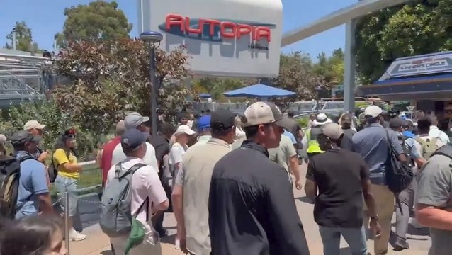 JD Vance protesters line Disneyland resort as vice president takes family holiday amid California immigration raids