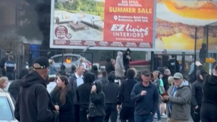 Cars burn and emergency services respond amid Ballymena riots