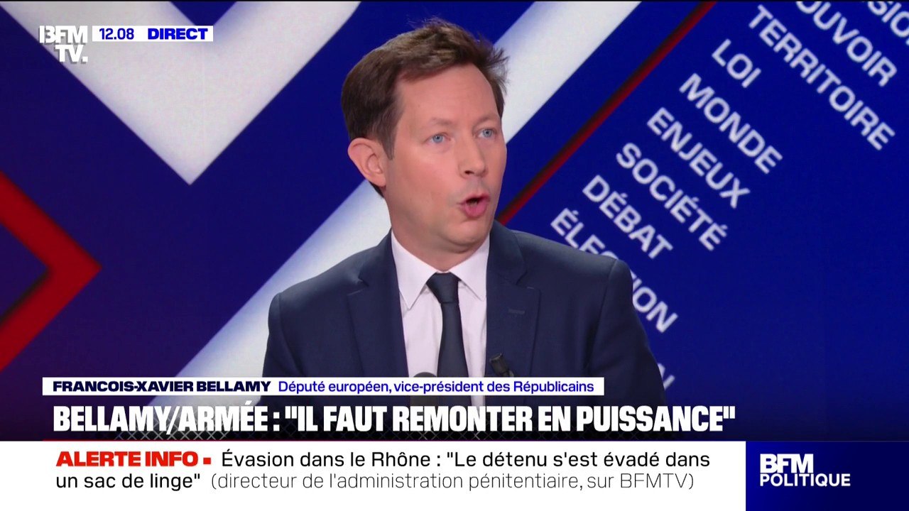 Budget de la défense: "Nous soutiendrons tout ce qui permettra de donner à nos forces armées les moyens de leurs missions", assure François-Xavier Bellamy (LR)