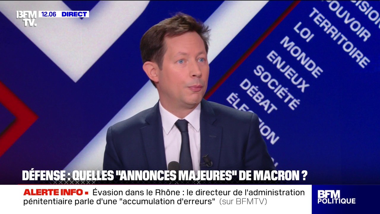 Budget de la défense: "Il faut remonter en puissance", affirme le vice-président LR François-Xavier Bellamy