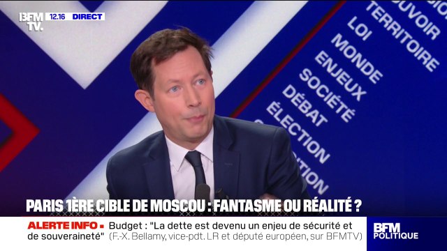 Budget: François-Xavier Bellamy estime qu'il serait inacceptable d'augmenter les impôts pour trouver les 40 milliards d'euros d'économies