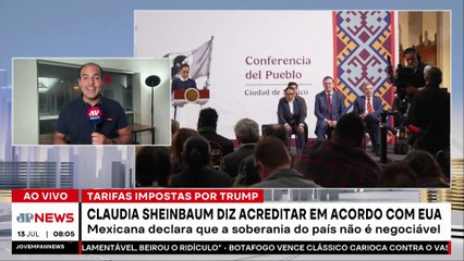 Claudia Sheinbaum diz acreditar em acordo com os EUA