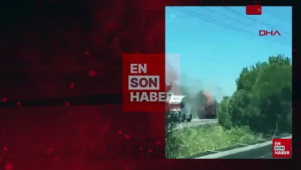 Bursa'da karton yüklü tır alev aldı