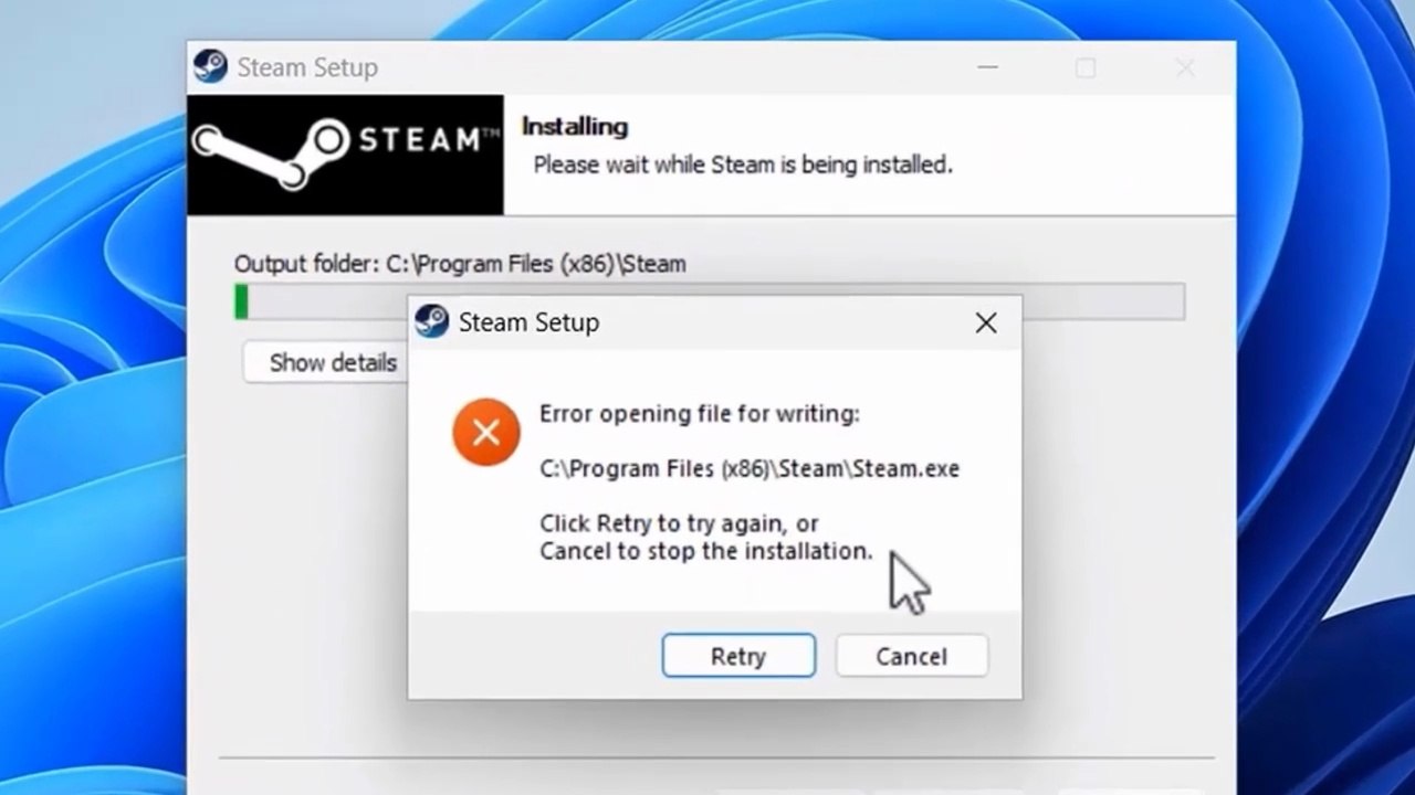 Fix “Error Opening File for Writing” During Installation on Windows 11/ ...