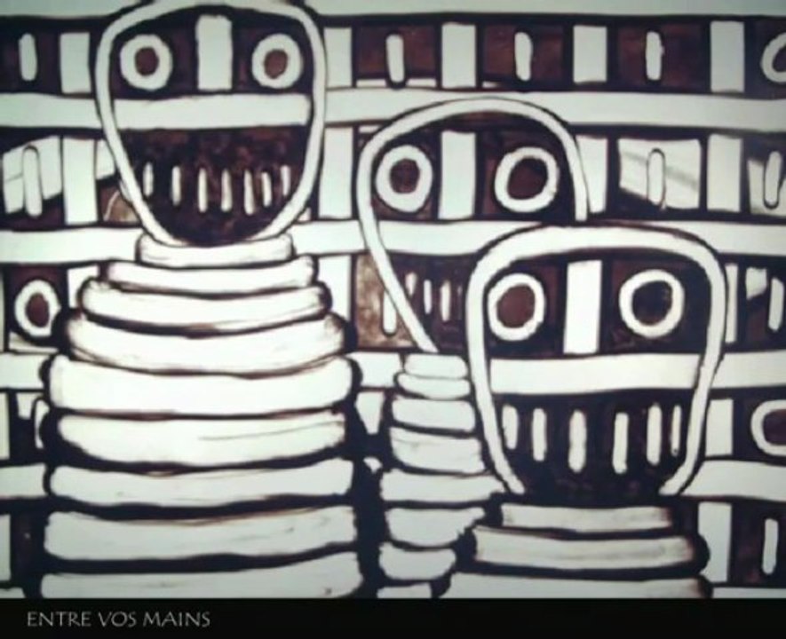 Entre vos mains (dessins avec sable)