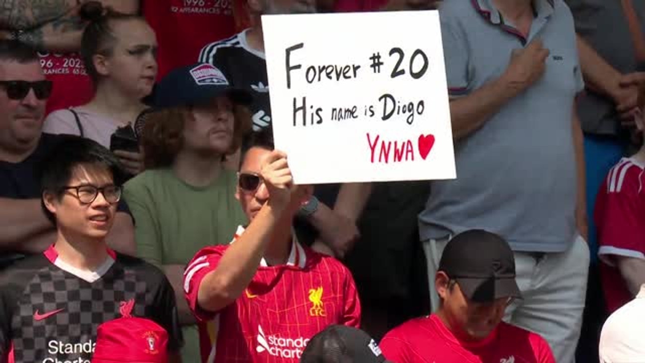 Liverpool pay tribute to Diogo Jota ahead of match against Preston ...