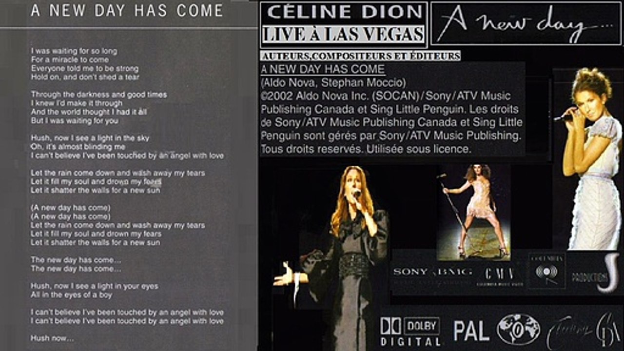 CELINE DION — A NEW DAY HAS COME — (audio) | CELINE DION – LIVE À LAS VEGAS - A New Day... · Created by DRAGONE