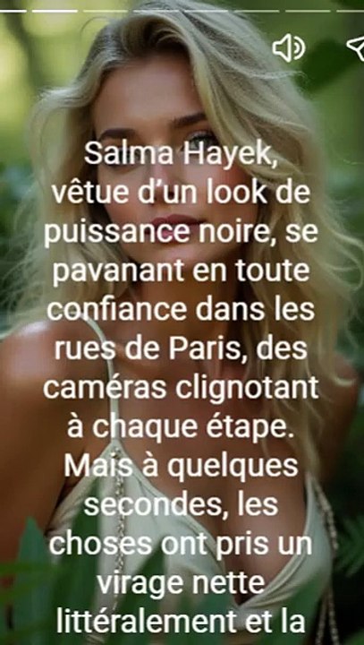Salma Hayek a un appel de près après que ses talons se soient pris dans le trottoir à mi-chemin (1)