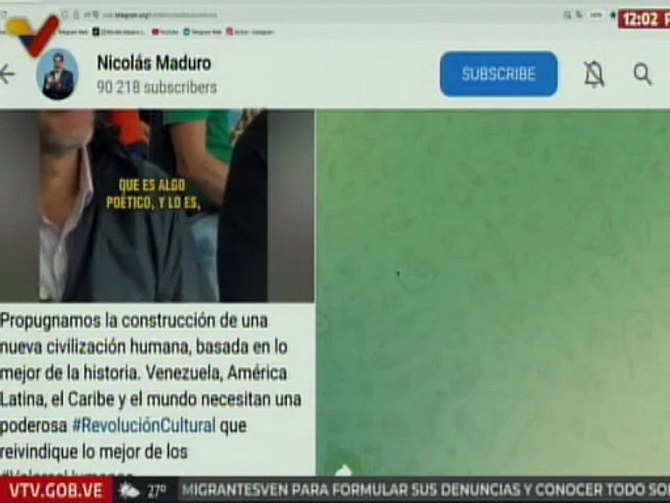 Presidente Maduro: El mundo necesita una Revolución Cultural para una nueva civilización humana
