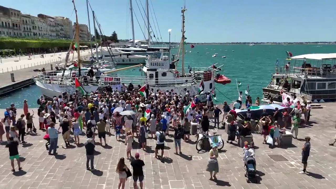 Freedom Flotilla ship Handala sets sail from Sicily in an effort to break blockade on Gaza