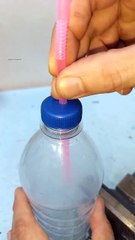 Great DIY Idea with a Bottle and Straw for Pumping Fuel #diy #ideas #tips #tricks