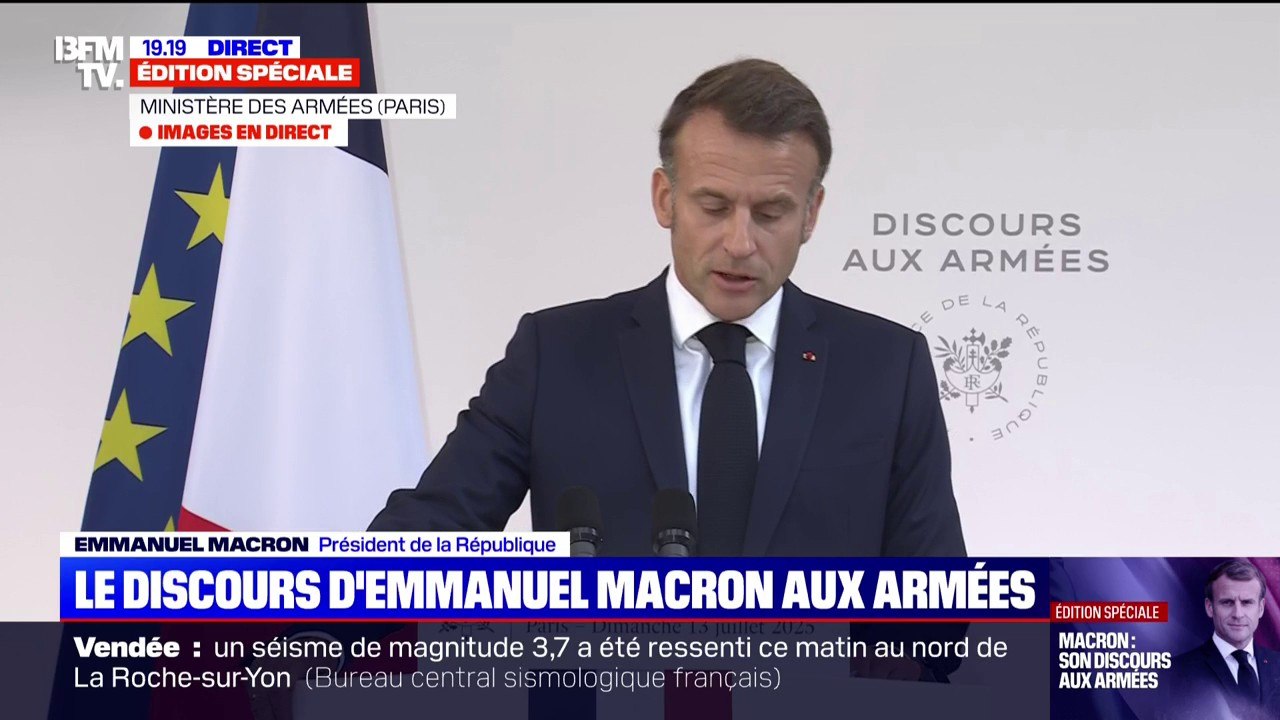 Discours aux Armées: "Nous vivons un moment de bascules" indique Emmanuel Macron