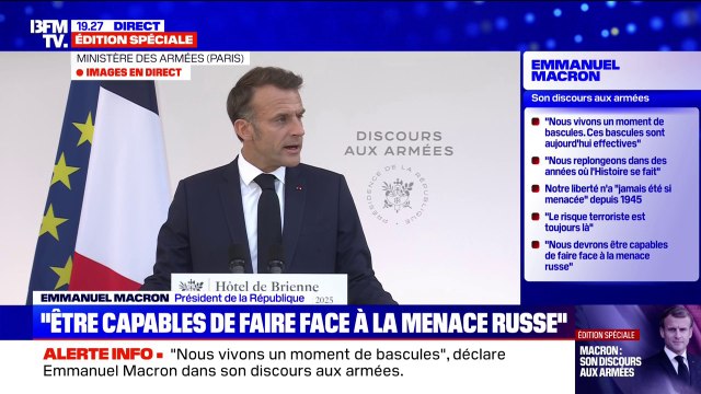Discours aux Armées: Nous devons durcir nos capacités et nos forces , indique Emmanuel Macron