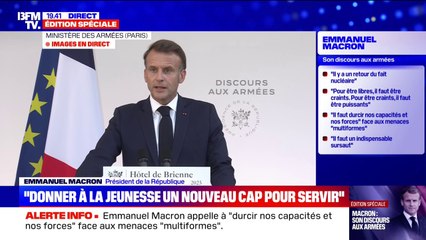 Discours aux Armées: "À l'heure des prédateurs, nul ne peut rester immobile", déclare Emmanuel Macron