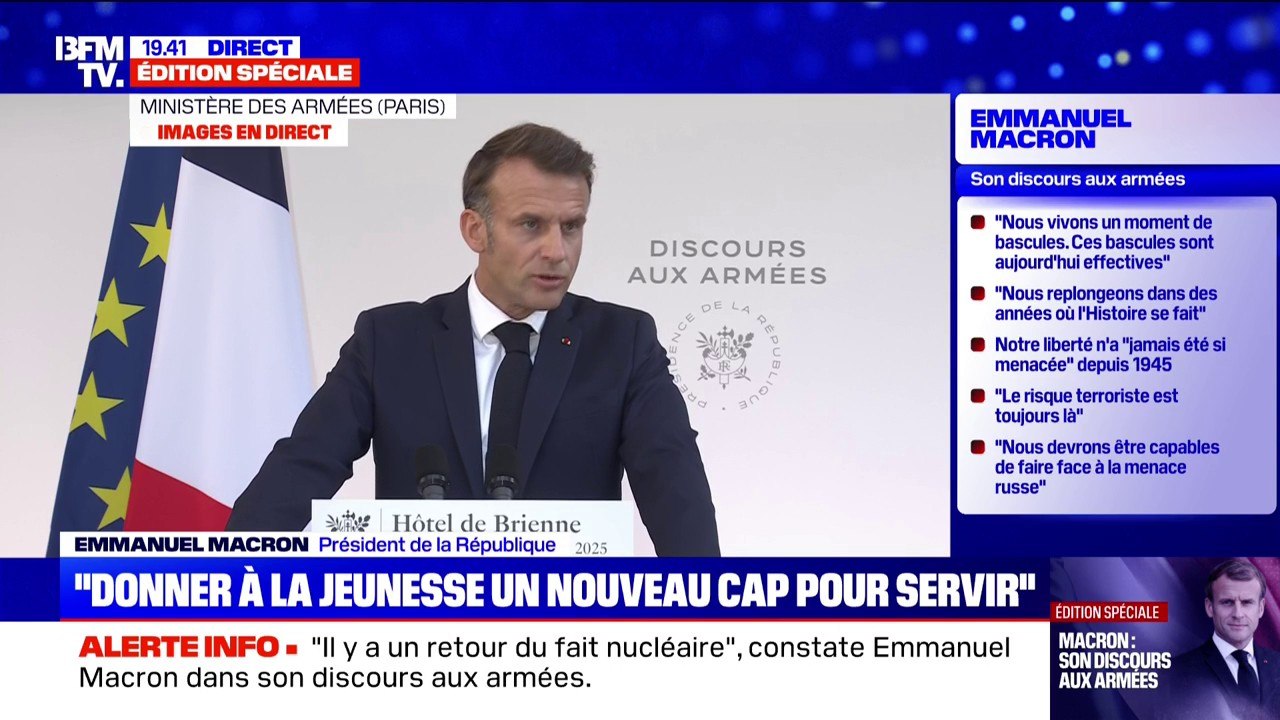 Discours aux Armées: "Nous allons doubler le budget [des armées] d'ici 2027", indique Emmanuel Macron
