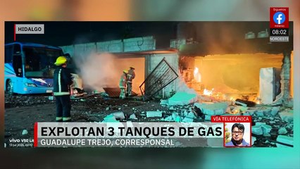 Explotan tres tanques de gas en una vivienda de Hidalgo; deja un lesionado